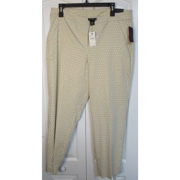 Lane Bryant Madison Gold Polka-dotted pant - Picture 1 of 5